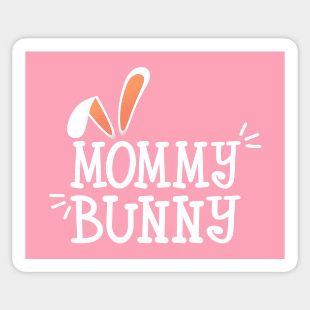 Simple and Cute Mommy Bunny Easter Typography Sticker by Jasmine Anderson